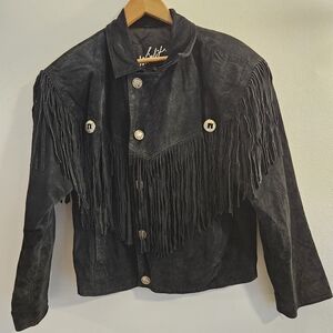 Leather Fringe Vintage Jacket